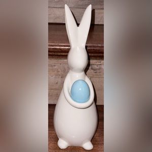 Super Cute 🥰 Easter Bunny 🐰 with ceramic Blue Egg 🥚 - NEW